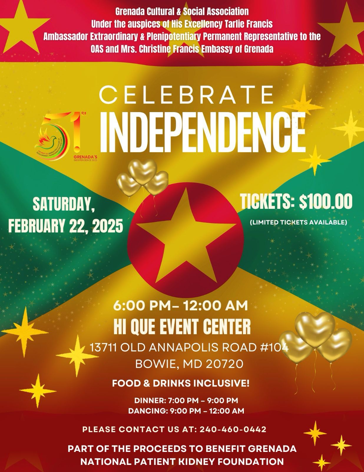 Grenada Cultural & Social Association Independence Dinner and Dance